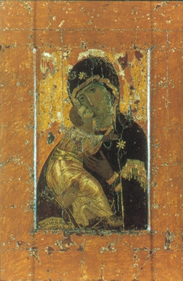 Icon of the Blessed Virgin and Child: the "Vladimir Maconna"
